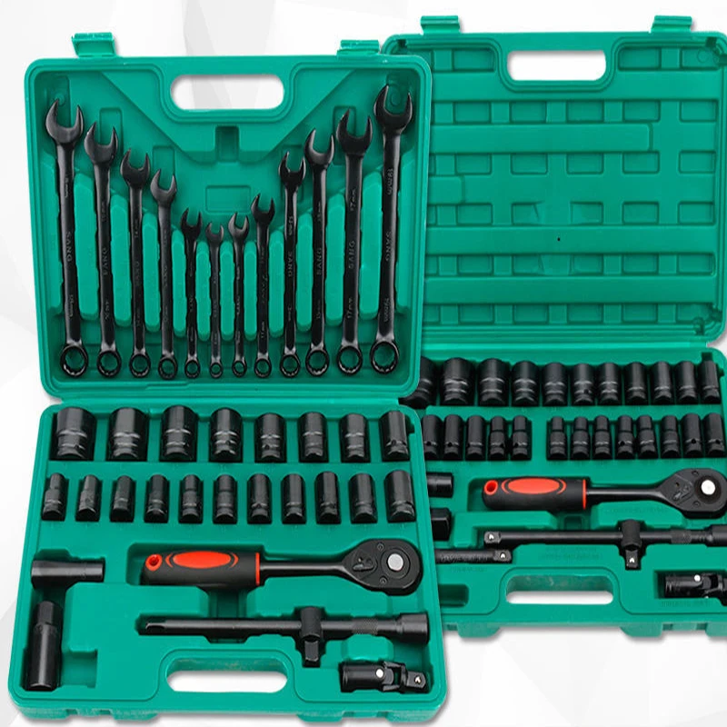 Tool Set Hand Tools for Car Repair Ratchet Spanner Wrench Socket Set Car tire Repair mechanical Tool ferramentas Kits completo
Tool Set Hand Tools for Car Repair Ratchet Spanner Wrench Socket Set Car tire Repair mechanical Tool ferramentas Kits completo