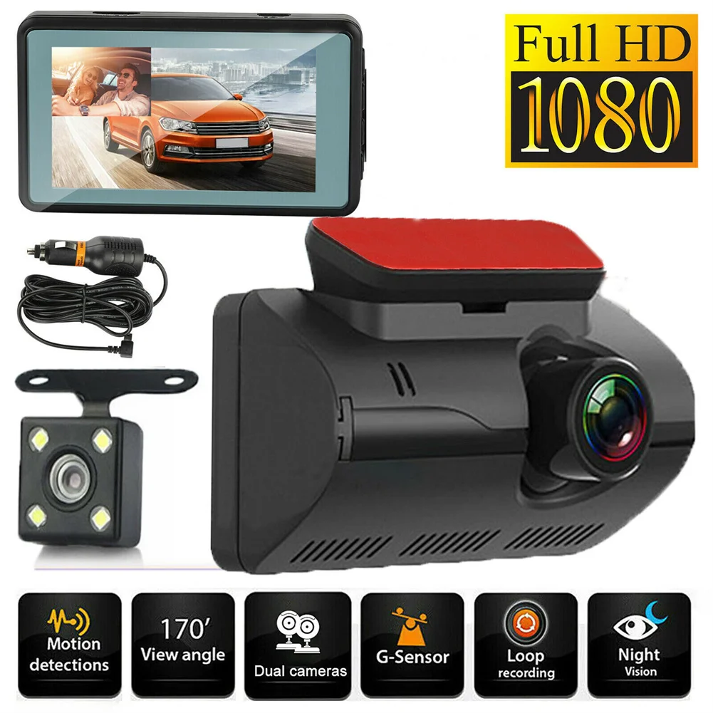 Car DVR Camera Wide Angel Front And Rear Dual Lens Dash Cam Car Driving Recorder Parking Monitoring Night Vision DashCam
Car DVR Camera Wide Angel Front And Rear Dual Lens Dash Cam Car Driving Recorder Parking Monitoring Night Vision DashCam