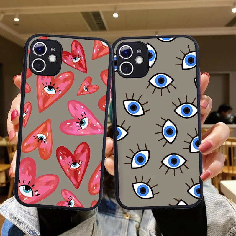 Fashion Luxury Evil Eye Phone Case For iPhone 12 13 Pro Max 7 8 Plus 11 XS MAX XR SE2020 Love Heart transparent Matte Hard Cover
Fashion Luxury Evil Eye Phone Case For iPhone 12 13 Pro Max 7 8 Plus 11 XS MAX XR SE2020 Love Heart transparent Matte Hard Cover