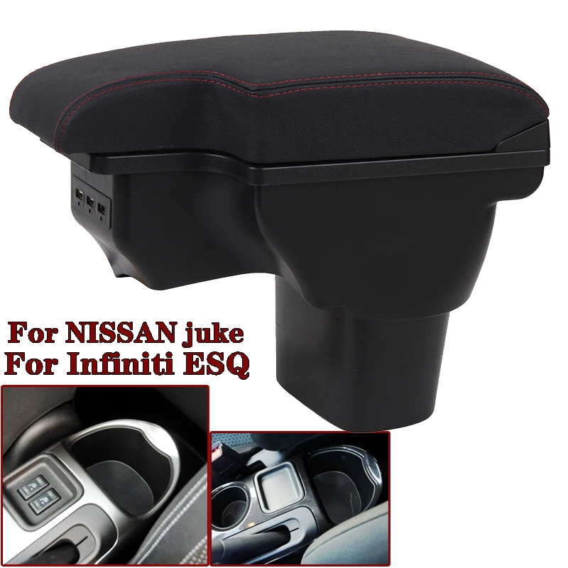 Подлокотник для NISSAN juke, для Infiniti ESQ, автомобильный подлокотник 2010-2019, аксессуары, коробка для хранения деталей интерьера, USB
Подлокотник для NISSAN juke, для Infiniti ESQ, автомобильный подлокотник 2010-2019, аксессуары, коробка для хранения деталей интерьера, USB