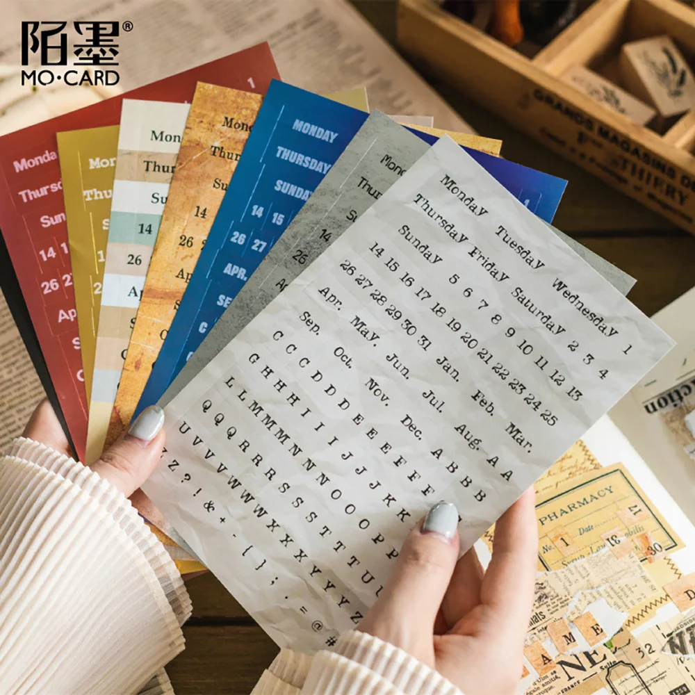 1 Sheets Vintage Diary DIY Calendar Sticker Date Number Month Journal Sticky Notes Time Planner Stickers Stationery
1 Sheets Vintage Diary DIY Calendar Sticker Date Number Month Journal Sticky Notes Time Planner Stickers Stationery