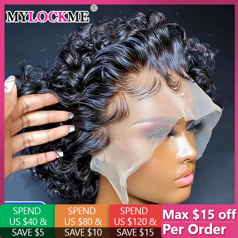 180% Pixie Cut Wig Short Curly Human Hair Wigs Cheap Human Hair Wig 13X1 Transparent Lace Wig For Women Human Hair Pre Plucked
180% Pixie Cut Wig Short Curly Human Hair Wigs Cheap Human Hair Wig 13X1 Transparent Lace Wig For Women Human Hair Pre Plucked