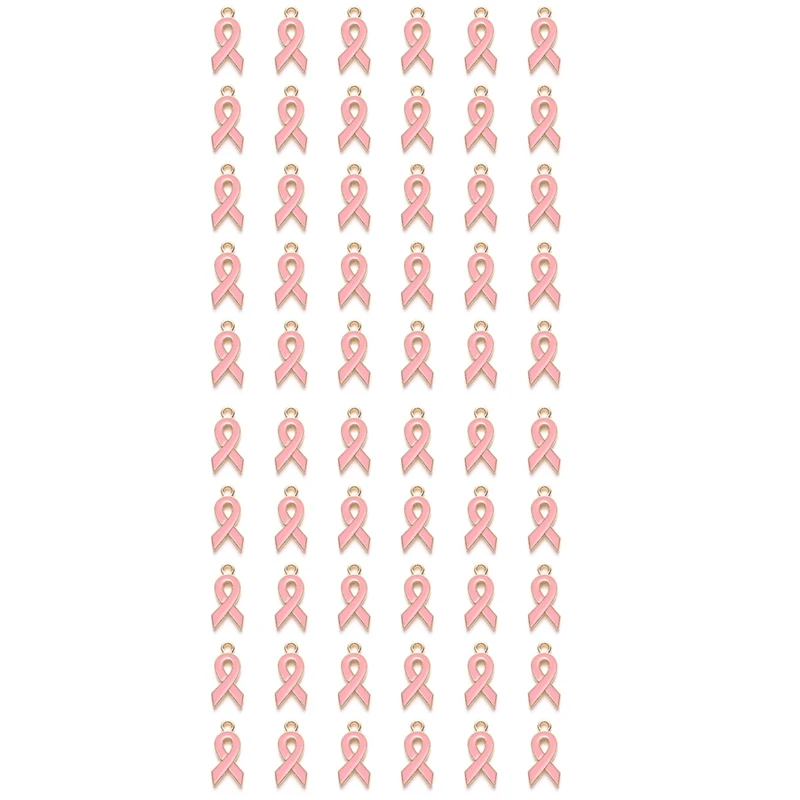 60 Pieces Breast Cancer Awareness Charm Ribbon Pendant For Necklace Bracelet Making Crafts
60 Pieces Breast Cancer Awareness Charm Ribbon Pendant For Necklace Bracelet Making Crafts
