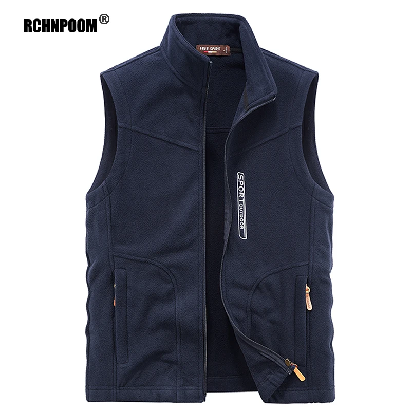 

Autumn Polar Fleece Vest Men 2023 Winter Casual Stand Collar Warm Sleeveless Vest Men Jacket Outdoor Climb Waistcoats Clothing