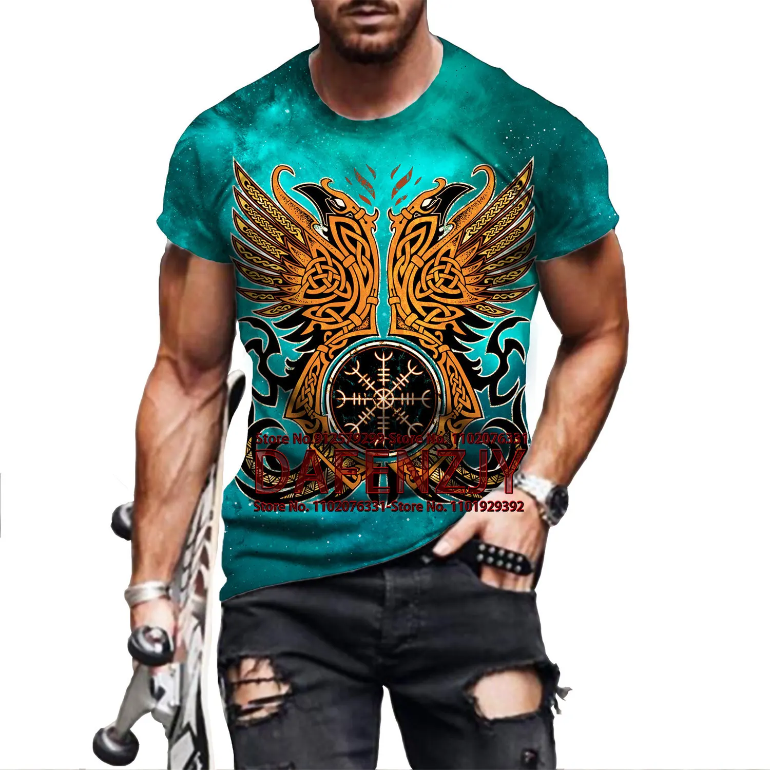 Retro Viking Tattoo 3D Print T-shirts Vintage Men's Viking Short Sleeve Casual Loose Tops Tees Hip Hop Street Male T Shirts 
Retro Viking Tattoo 3D Print T-shirts Vintage Men's Viking Short Sleeve Casual Loose Tops Tees Hip Hop Street Male T Shirts