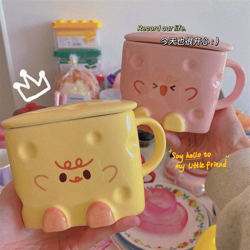 Coffee Cup 400ml Ceramic Cheese Mug With Lid Drinkware Mug For Breakfast Girls Birthday Gift Mugs кружка
Coffee Cup 400ml Ceramic Cheese Mug With Lid Drinkware Mug For Breakfast Girls Birthday Gift Mugs кружка