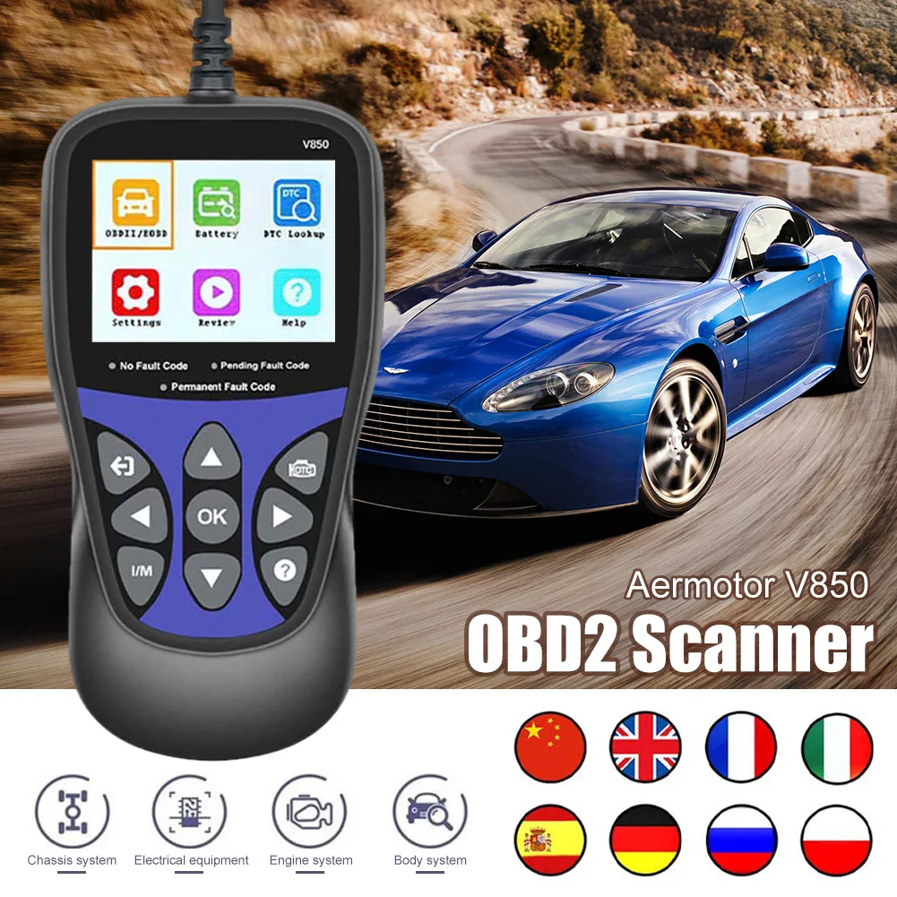 V850 OBD2 Automotive Scanner Diagnostic Tool OBDII Code Reader Engine Fault Inspection CAN Diagnostic Scanning Accessories
V850 OBD2 Automotive Scanner Diagnostic Tool OBDII Code Reader Engine Fault Inspection CAN Diagnostic Scanning Accessories