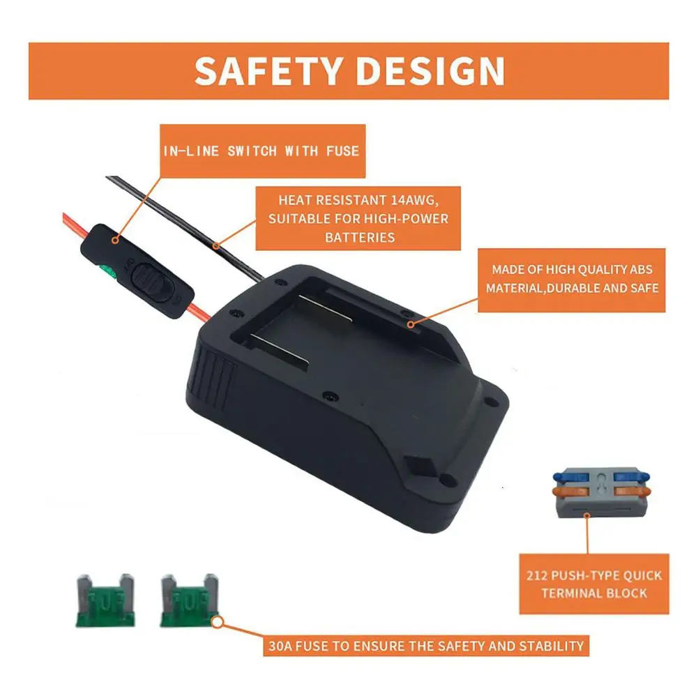 Battery Adapter for Metabo 18v Lithium Battery Dock Power Connector With Power Supply Connector Fuse Terminal for Rc Toys
Battery Adapter for Metabo 18v Lithium Battery Dock Power Connector With Power Supply Connector Fuse Terminal for Rc Toys