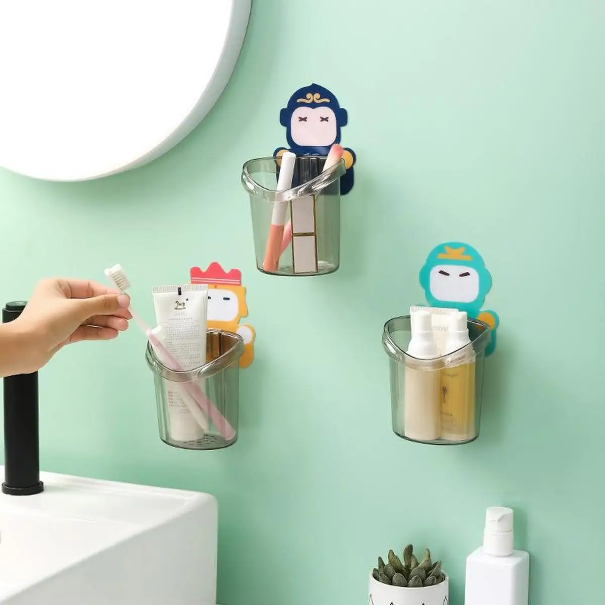 Cartoon Cuddle Storage Cup Non Perforated Bathroom Wall Mounted Storage Rack Comb Storage Box Toothpaste Toothbrush Storage Rack
Cartoon Cuddle Storage Cup Non Perforated Bathroom Wall Mounted Storage Rack Comb Storage Box Toothpaste Toothbrush Storage Rack