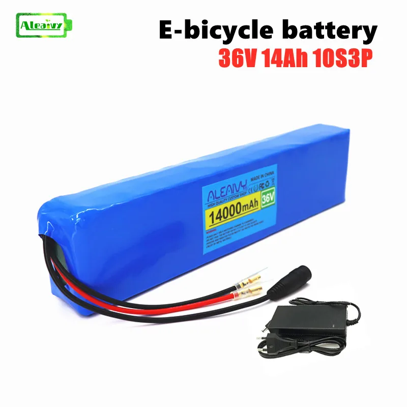 36V E-bicycle battery pack 14Ah 10S3P 500W 18650 rechargeable lithium battery, scooter battery with 15A discharge BMS+charger
36V E-bicycle battery pack 14Ah 10S3P 500W 18650 rechargeable lithium battery, scooter battery with 15A discharge BMS+charger