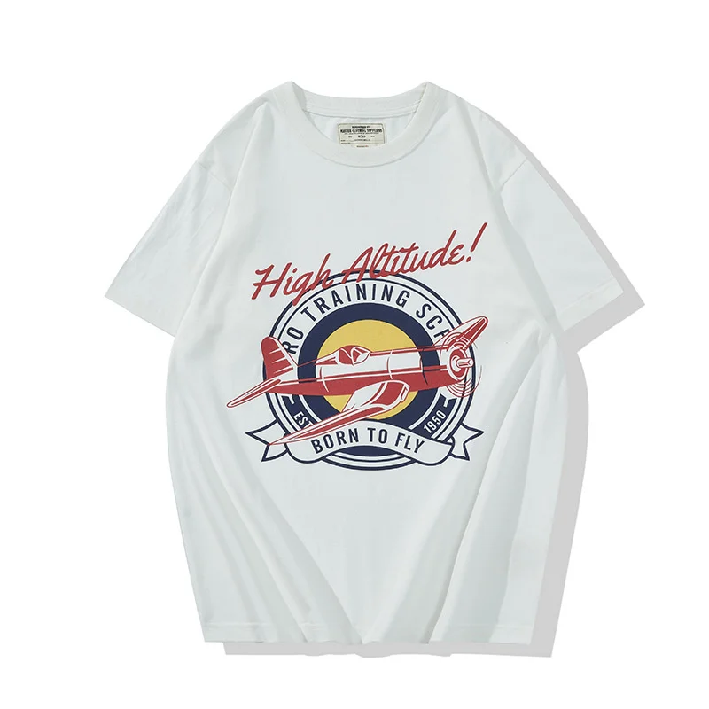 Retro Military Style Print T-shirt 220g Thick Short-sleeved Outdoor Fitness Running Sport Camp Riding Fishing College Clothing
Retro Military Style Print T-shirt 220g Thick Short-sleeved Outdoor Fitness Running Sport Camp Riding Fishing College Clothing