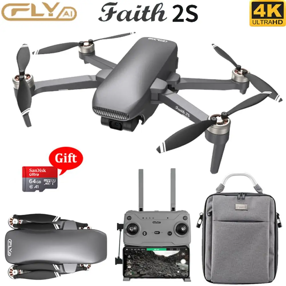 

C-fly Faith 2s Drone Professional 4k Hd Camera 3-axis Gimbal Foldable Rc Quadcopter 35min Flight 5km Cfl Faith 2 Upgrade Version
