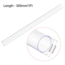 1pcs Polycarbonate Rigid Round Clear Tubing Transparent Rigid Pipe Plastic Tube ID 20mm OD 21mm 305mm Length