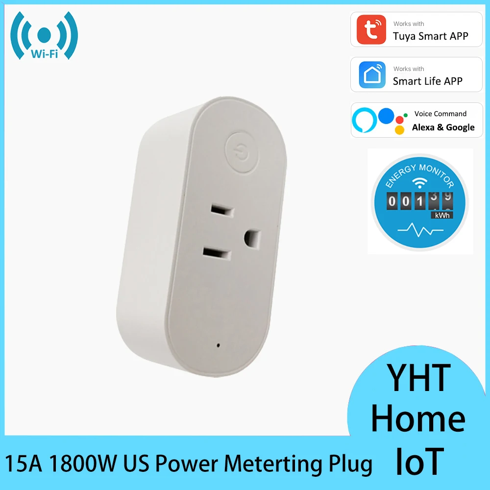 US Type Tuya Alexa Google Energy Monitoring WiFi Smart Plug Surge Protector Socket 15A Timer Smart Life APP Remote Control
US Type Tuya Alexa Google Energy Monitoring WiFi Smart Plug Surge Protector Socket 15A Timer Smart Life APP Remote Control
