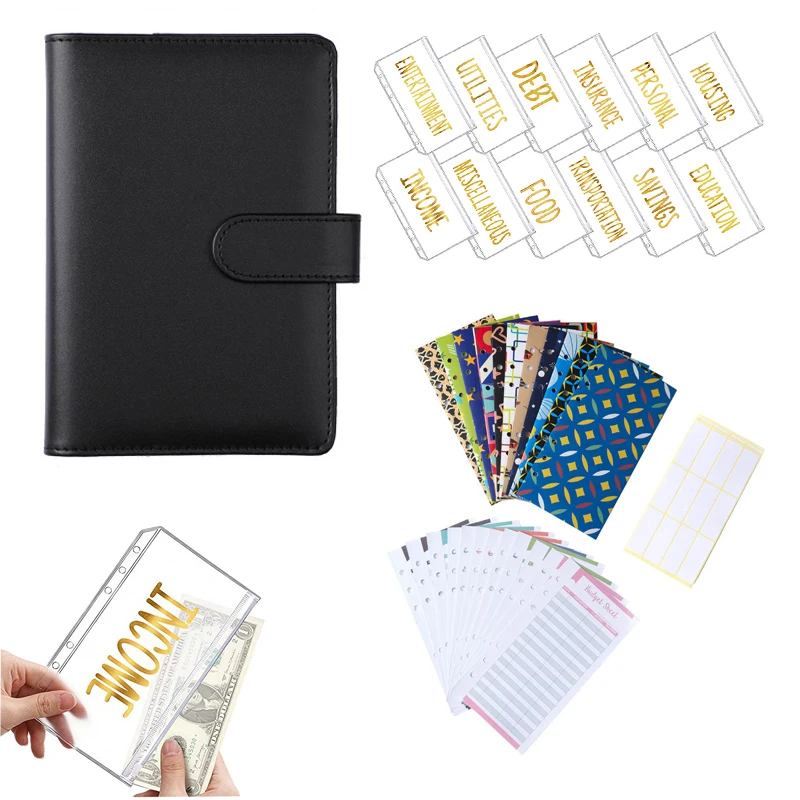 A6 PU Leather Budget Binder Cash Envelope Gold Letter Zipper Pockets Budget Sheets Organizer Personal Folders Planner 39pcs/set
A6 PU Leather Budget Binder Cash Envelope Gold Letter Zipper Pockets Budget Sheets Organizer Personal Folders Planner 39pcs/set