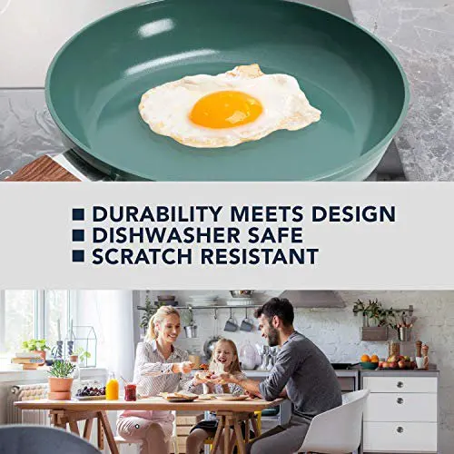 & Nonstick Stylish Cooking Pans "Stylish & Nonstick Green Aluminum Body 8" & 11" Frypan with Wood Handle - Perfect for Cooking" 
& Nonstick Stylish Cooking Pans "Stylish & Nonstick Green Aluminum Body 8" & 11" Frypan with Wood Handle - Perfect for Cooking"