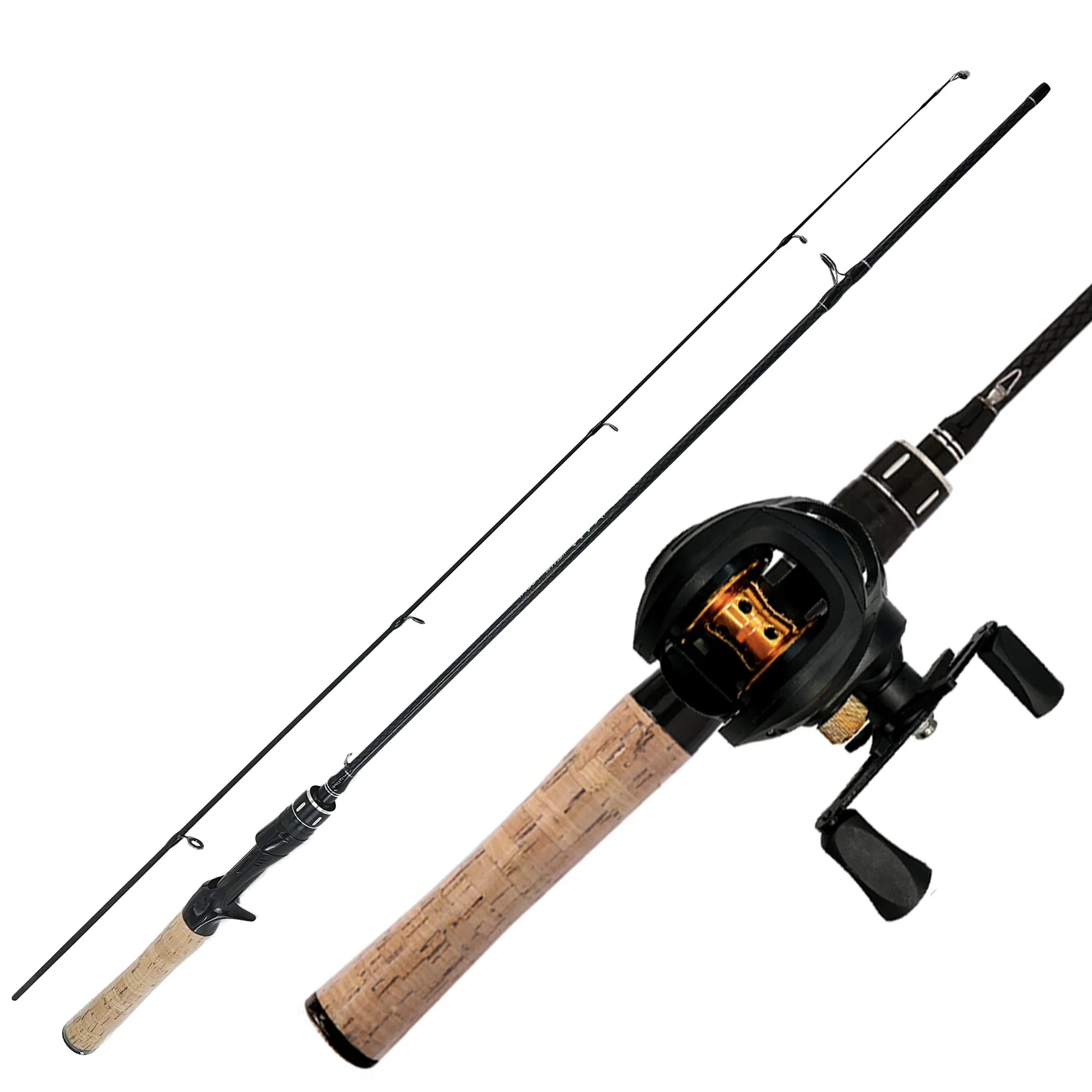 

Lure Casting Reel and Rod Set 1.65m 1.8m Baitcasting Reels Max Drag 8kg for Bass Pike Trout Fishing Tackle 2 Sections Pole
