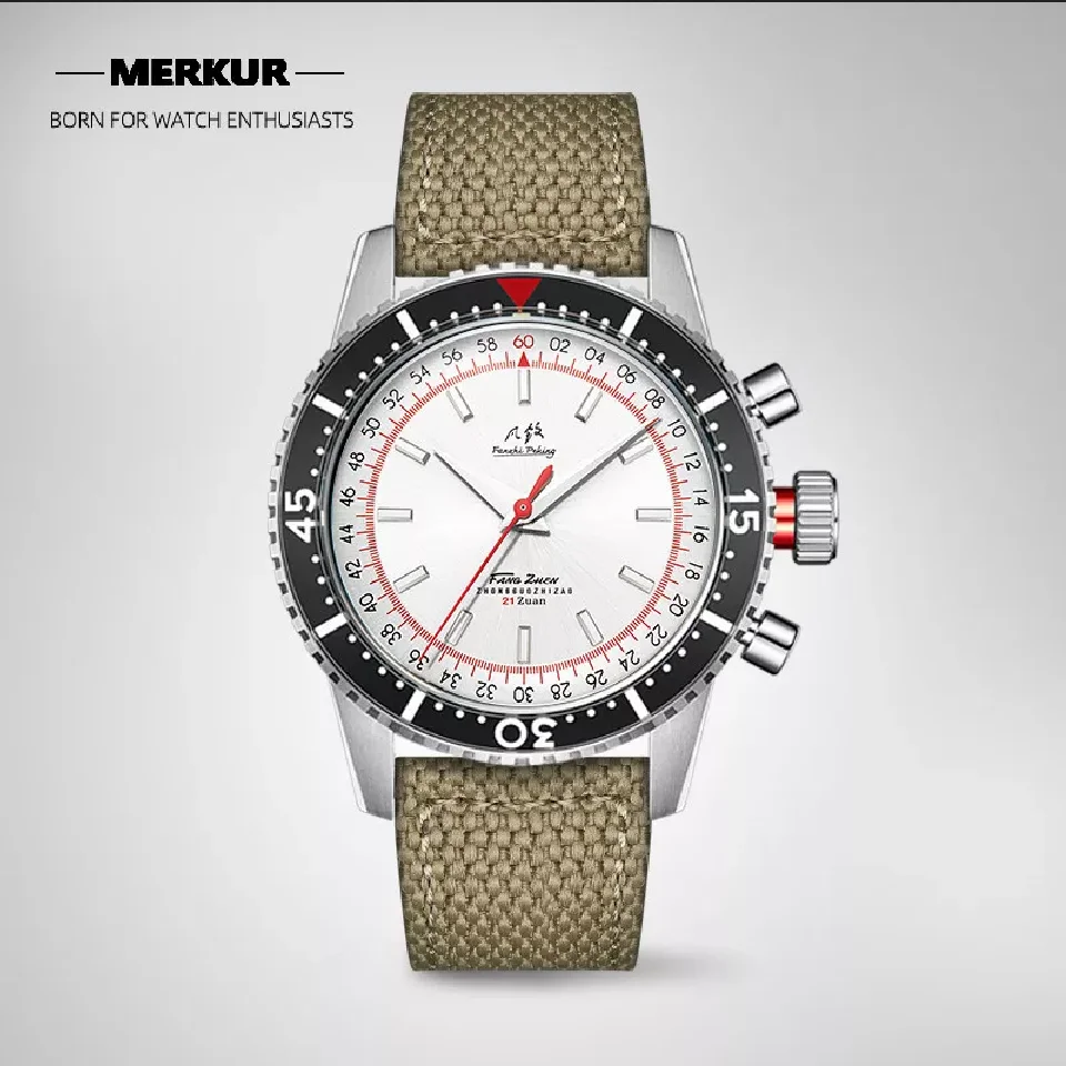 Merkur Men Sports Watch 40mm 60 Seconds Chronograph Vintage Watch Luxury Seagull ST1901 Mechanical Watches Sapphire Bezel
Merkur Men Sports Watch 40mm 60 Seconds Chronograph Vintage Watch Luxury Seagull ST1901 Mechanical Watches Sapphire Bezel