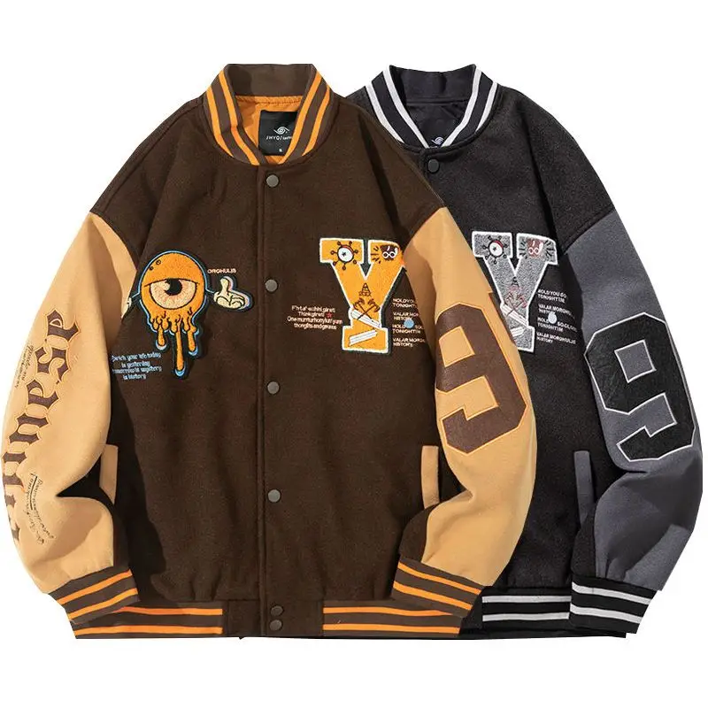Куртка Varsity, коричневая, Черная Мужская винтажная Куртка С Вышивкой Букв, пальто, повседневные топы в японском стиле и стиле ретро
Куртка Varsity, коричневая, Черная Мужская винтажная Куртка С Вышивкой Букв, пальто, повседневные топы в японском стиле и стиле ретро