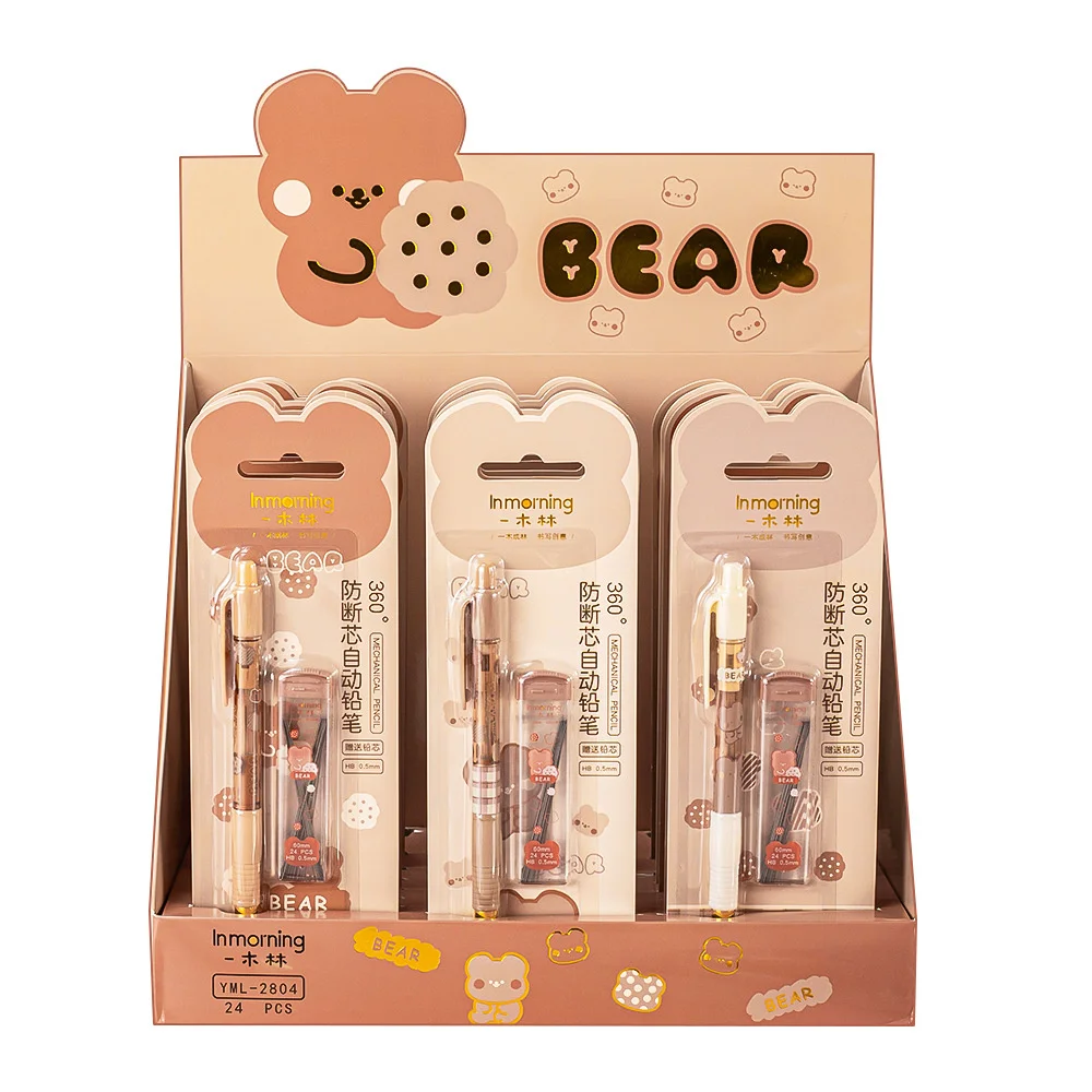 Cute Bear Mechanical Pencil Set Student Writing Tool Cartoon 0.5mm Automatic Pencil Learning Creative Kawaii Stationery
Cute Bear Mechanical Pencil Set Student Writing Tool Cartoon 0.5mm Automatic Pencil Learning Creative Kawaii Stationery