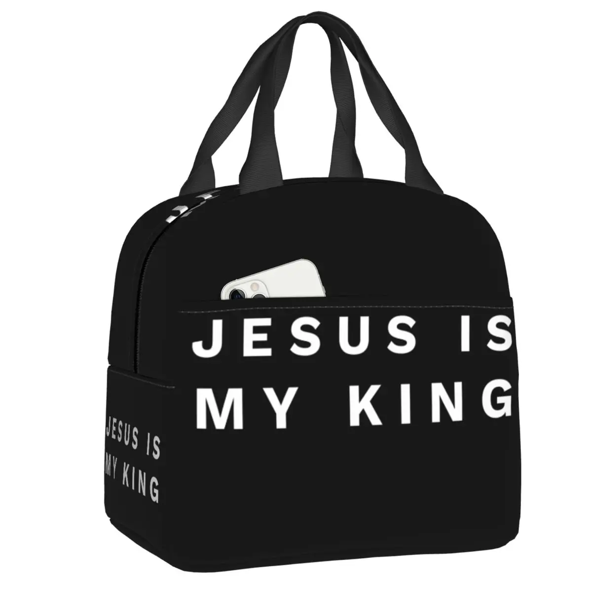 Jesus Is My King Cooler Thermal Insulated Lunch Box Women Catholic Christian Faith Resuable Lunch Bag for Work School Food Bags
Jesus Is My King Cooler Thermal Insulated Lunch Box Women Catholic Christian Faith Resuable Lunch Bag for Work School Food Bags