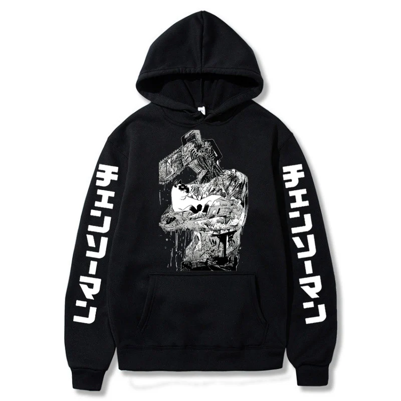 Japan Anime Chainsaw Man Hoodies Gothic Cartoon Double-sided Print Oversized Streetwear Long Sleeve Sweatshirts Clothes Unisex
Japan Anime Chainsaw Man Hoodies Gothic Cartoon Double-sided Print Oversized Streetwear Long Sleeve Sweatshirts Clothes Unisex