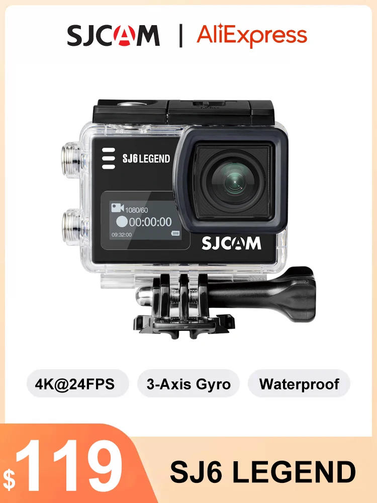 

SJCAM SJ6 Legend Action Camera 4K Wifi 30M Waterproof Ultra HD 2" Touch Screen Gyroscope Stabilization Sports DV