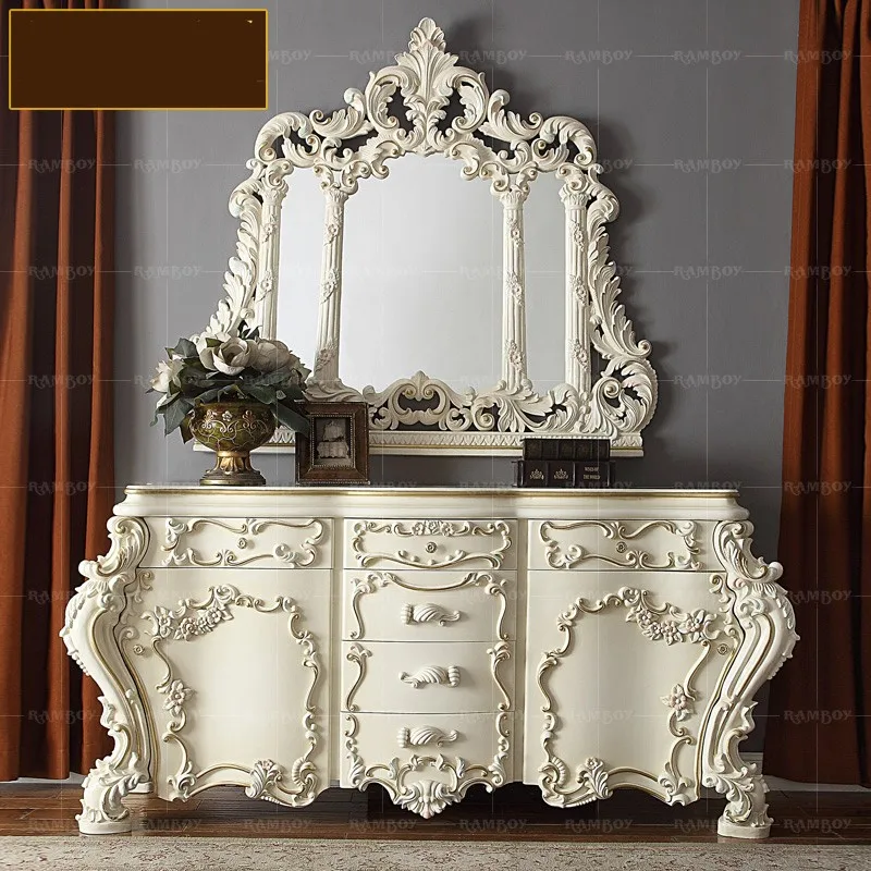 Буфет в европейском стиле, резная искусственная поверхность, Шкафчики для гостиной, крыльца, роскошный чайный шкаф для столовой