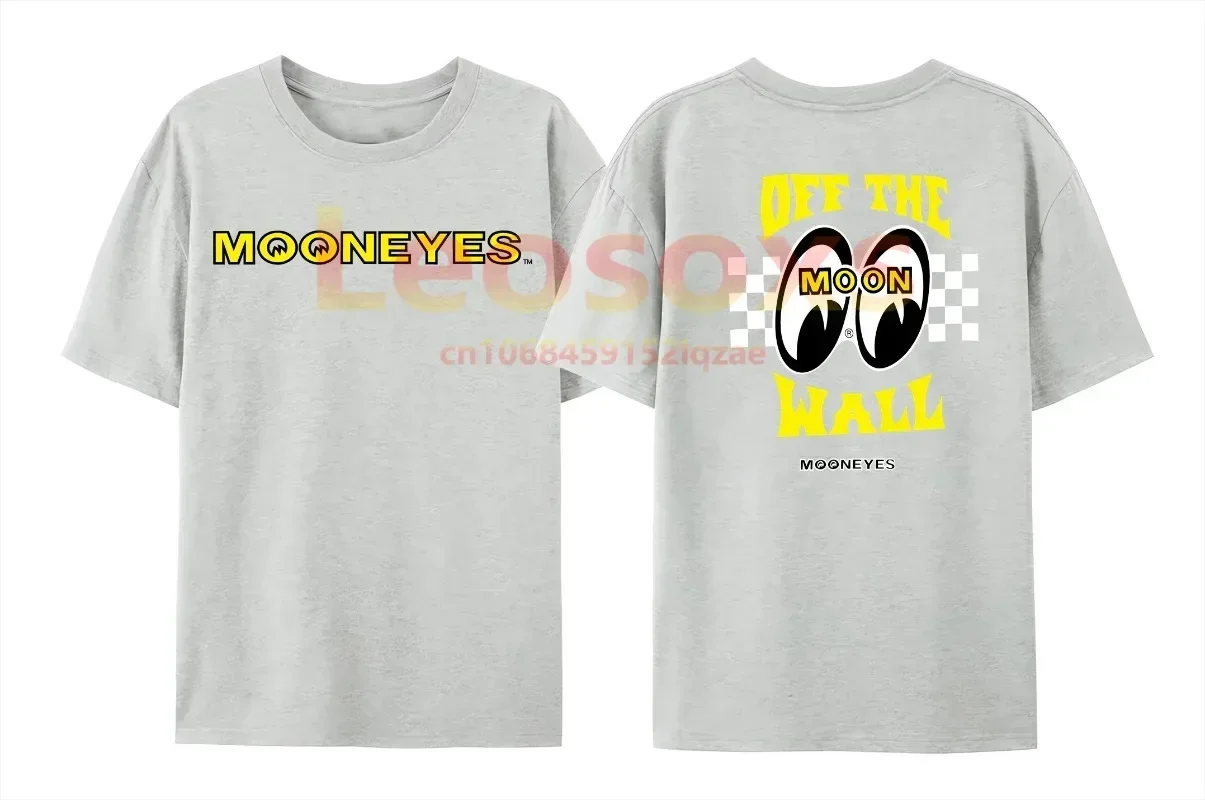 Mooneyes Moon Equipped Повседневная футболка в стиле ретро мужская летняя черная хлопковая