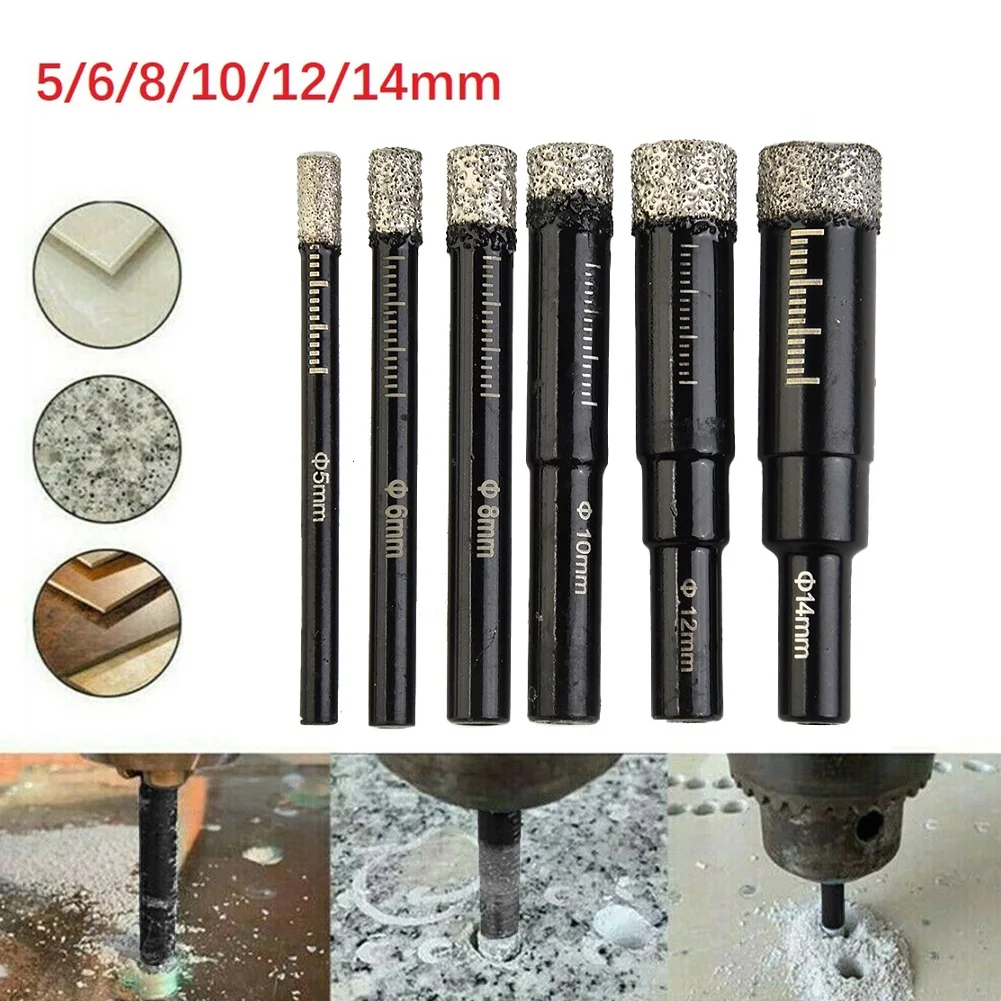 1pcs Diamond Coated Dry Drill Bit 5/6/8/10/12/14mm For Tile Marble Glass Ceramic Hole Saw Slate Drill Meal Drilling Power Tool
1pcs Diamond Coated Dry Drill Bit 5/6/8/10/12/14mm For Tile Marble Glass Ceramic Hole Saw Slate Drill Meal Drilling Power Tool