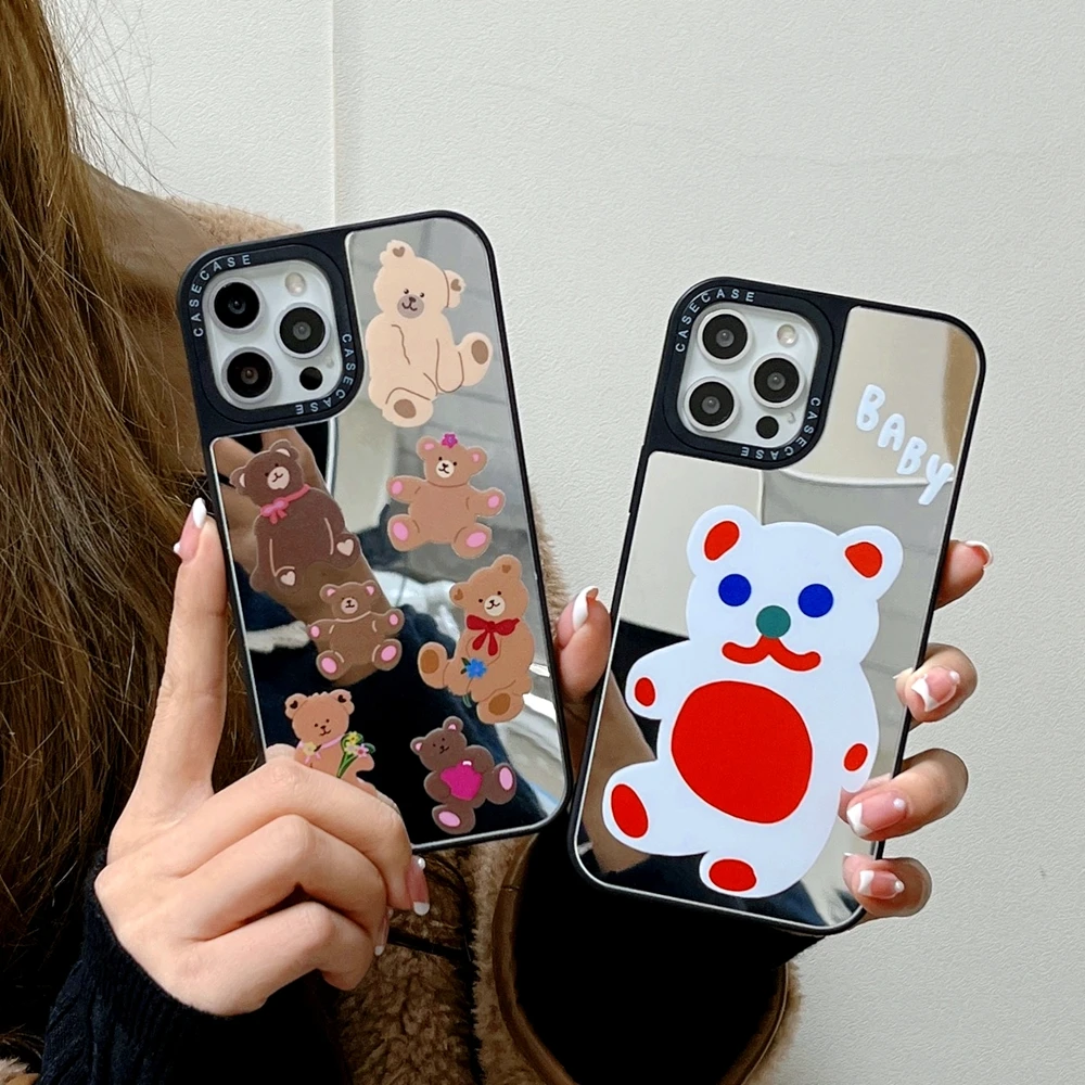 Cute Cartoon Bear Mirror Case For iPhone 13 12 11 Pro Max X Xr Xs 8 7 Plus Leopard Soft TPU Shockproof Luxury Back Cover Fundas
Cute Cartoon Bear Mirror Case For iPhone 13 12 11 Pro Max X Xr Xs 8 7 Plus Leopard Soft TPU Shockproof Luxury Back Cover Fundas