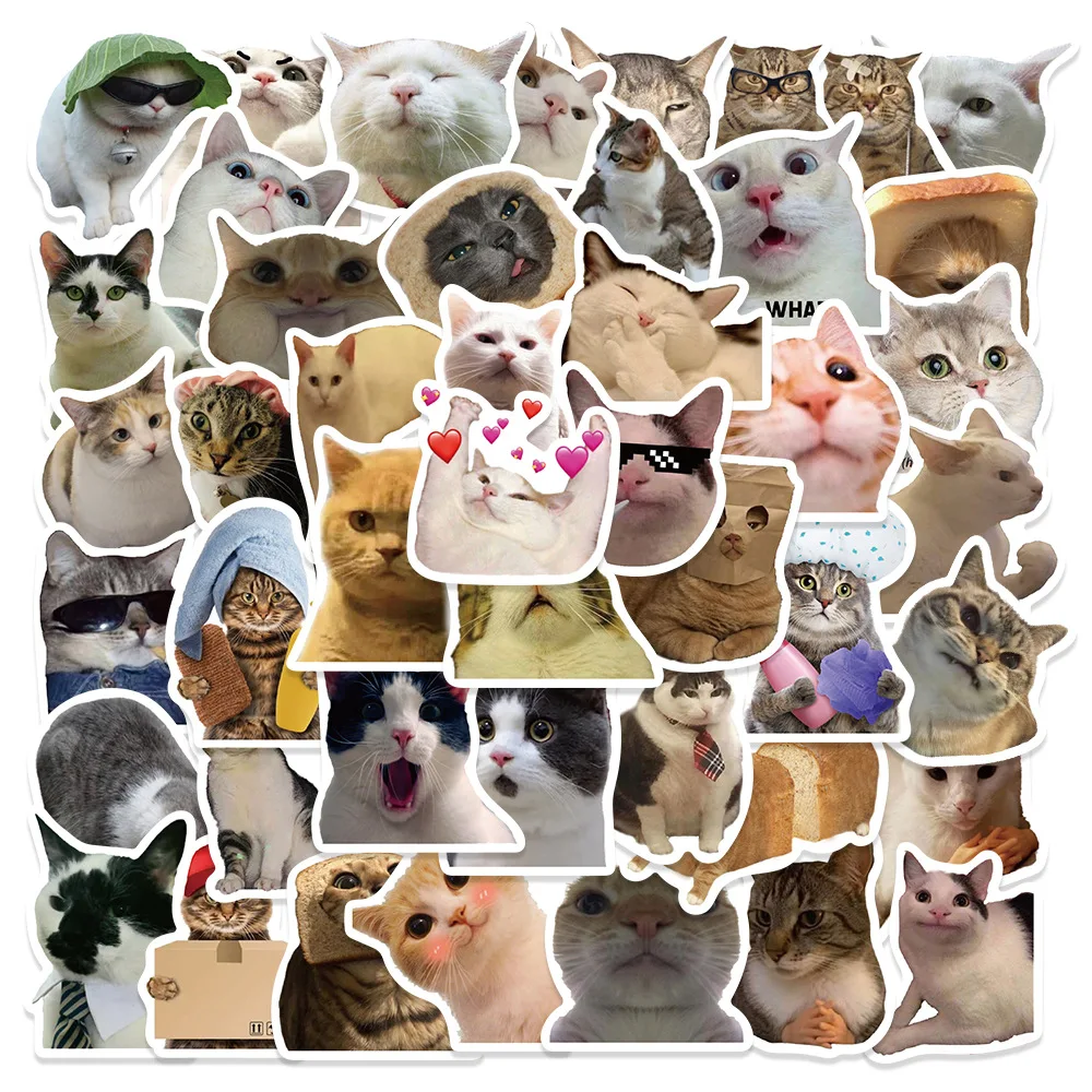 10/50pcs Funny Cute Cat Meme Stickers Kid Toy Scrapbook Notebook Motorcycle Laptop Car Phone Guitar Waterproof PCV Sticker Decal
10/50pcs Funny Cute Cat Meme Stickers Kid Toy Scrapbook Notebook Motorcycle Laptop Car Phone Guitar Waterproof PCV Sticker Decal