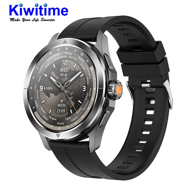 KIWITIME Мужские Смарт-часы S4 Ultra умные часы 1 53 дюйма дисплей Компас NFC фитнес браслет