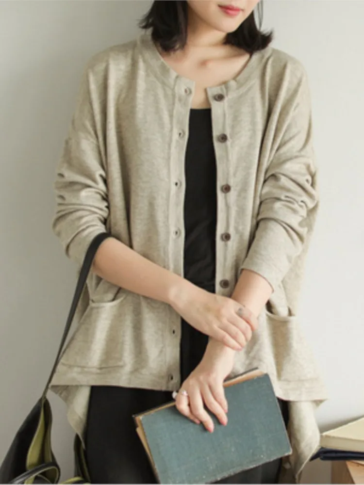 Sweater Women Solid Color Long Sleeve Autumn Knitted Female Clothes O-neck Cardigan Casual Top 
Sweater Women Solid Color Long Sleeve Autumn Knitted Female Clothes O-neck Cardigan Casual Top