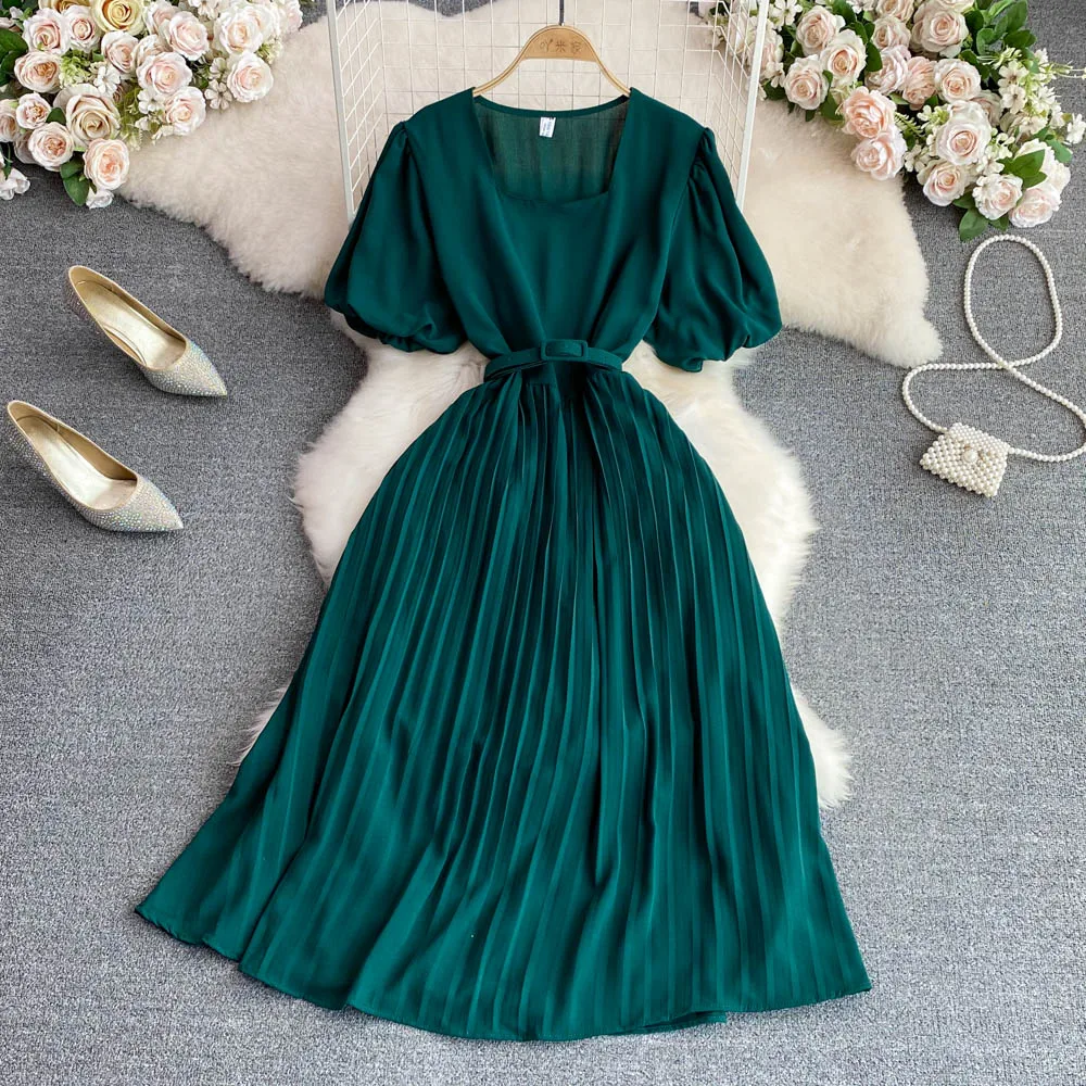 Vestidos De Mujer Maxi High Waist Casual Elegant Fashionable Women Club Party Vintage Pleated Belt Summer Clothing Sexy Dress
Vestidos De Mujer Maxi High Waist Casual Elegant Fashionable Women Club Party Vintage Pleated Belt Summer Clothing Sexy Dress