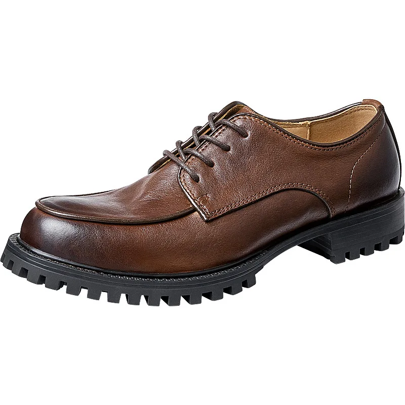 Туфли мужские из натуральной кожи, на толстой подошве, со шнуровкой 
Туфли мужские из натуральной кожи, на толстой подошве, со шнуровкой