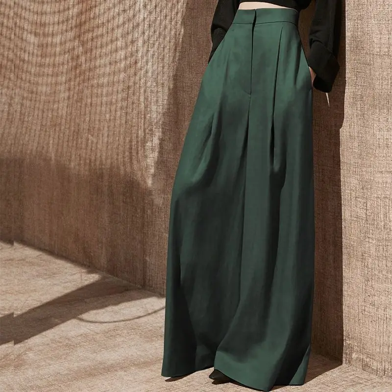 Korean Style Women Solid Loose Trousers 2023 New Spring Summer Elegant Female Fashion Casual Pockets Wide Leg Pants S113
Korean Style Women Solid Loose Trousers 2023 New Spring Summer Elegant Female Fashion Casual Pockets Wide Leg Pants S113