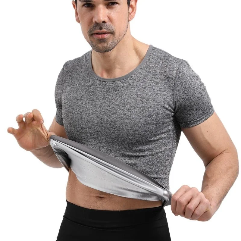 

Men Sauna Suit Heat Trapping Shapewear Sweat Body Shaper Vest Slimmer Belly Compression Thermal Top Fitness Workout Shirt