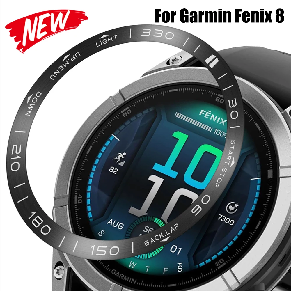 Чехол с металлической рамкой для Garmin Fenix 8 51 мм клейкий защитный чехол умных часов