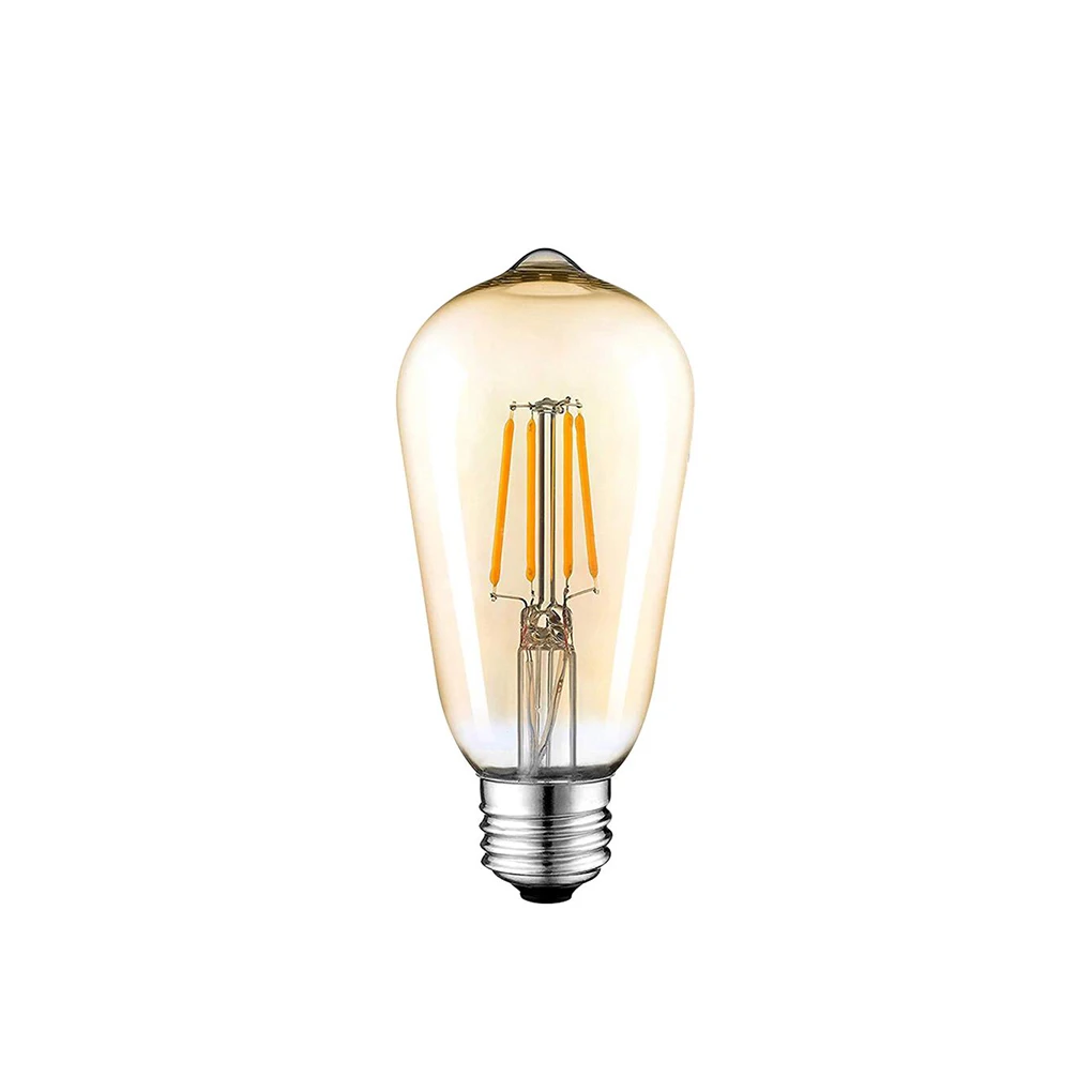 

Винтажная лампа Эдисона E27 ST64 4W, лампа с нитью накаливания, лампочка для детской лампы, Энергосберегающая лампочка, лампочка с теплым белым светом 2700K