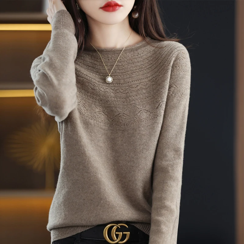 2022 women's autumn and winter new products knitted wool sweater rolled edge round neck solid color one-line ready-to-wear hollo
2022 women's autumn and winter new products knitted wool sweater rolled edge round neck solid color one-line ready-to-wear hollo