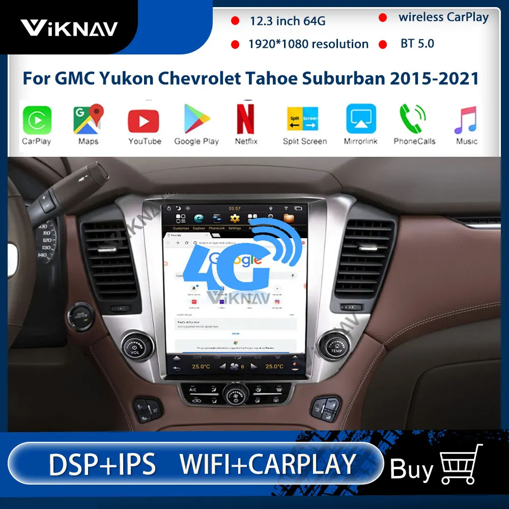 Автомагнитола 2DIN для GMC Yukon Chevrolet Tahoe Suburban 2015-12,3, 2021 дюйма, автомагнитола с вертикальным экраном для Carplay
Автомагнитола 2DIN для GMC Yukon Chevrolet Tahoe Suburban 2015-12,3, 2021 дюйма, автомагнитола с вертикальным экраном для Carplay
