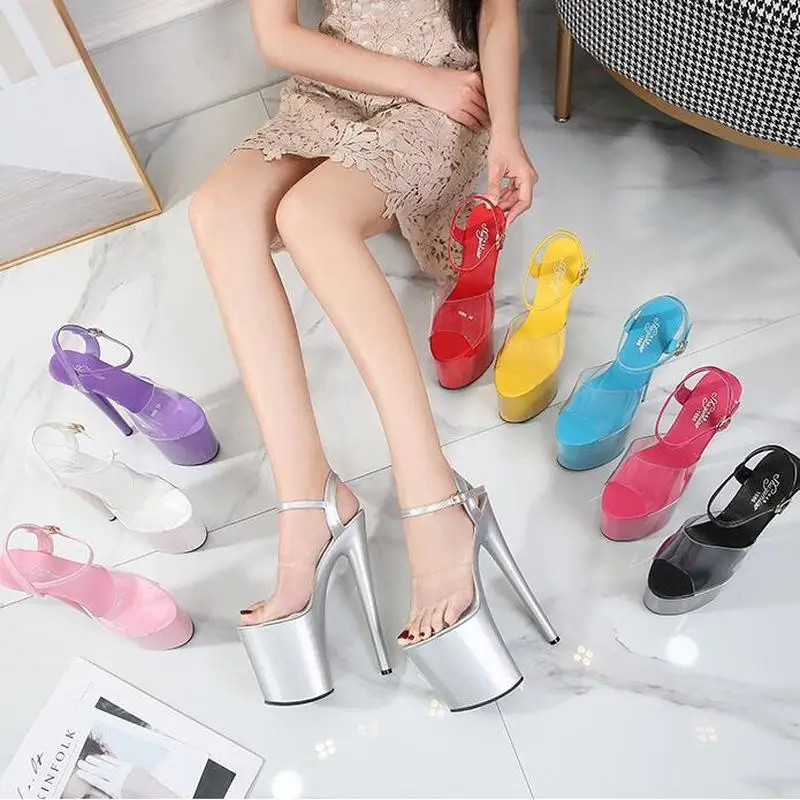 20cm Extra High Heel Sandals Summer Sexy Waterproof Platform Shoes Women Nightclub Stiletto High Heels Pole Dancing Shoes Female
20cm Extra High Heel Sandals Summer Sexy Waterproof Platform Shoes Women Nightclub Stiletto High Heels Pole Dancing Shoes Female