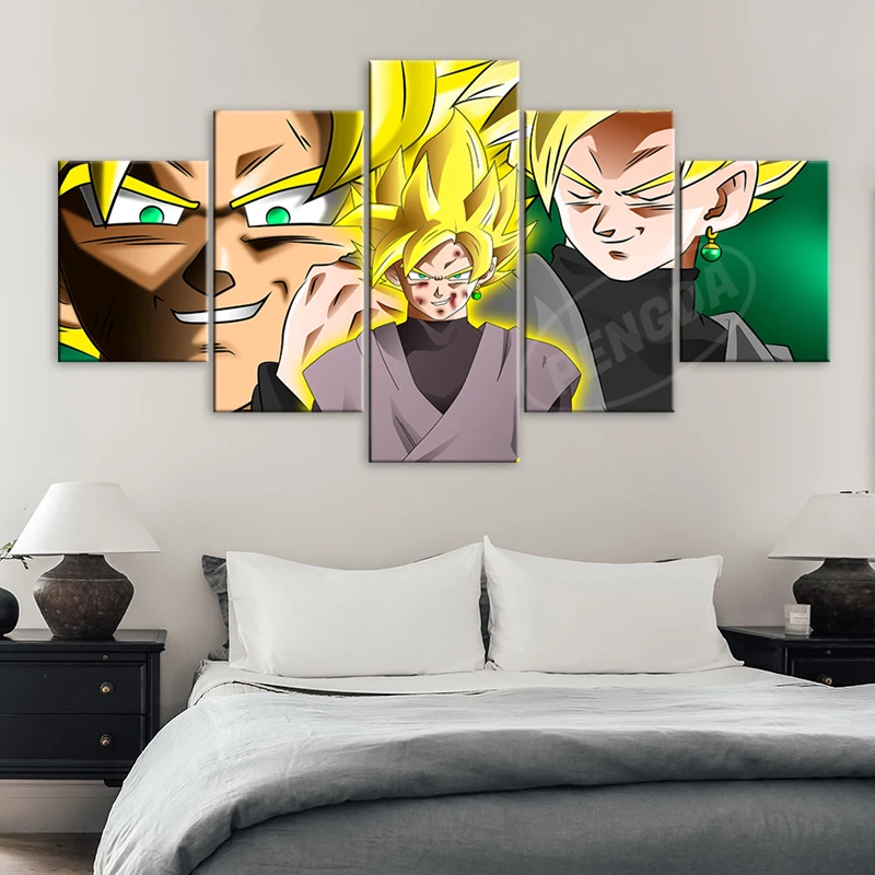 Black Goku Modular Posters 5 Pieces Dragon Ball Canvas Paintings Bedroom Wall Art Anime Pictures Boy Home Decor Prints Framework
Black Goku Modular Posters 5 Pieces Dragon Ball Canvas Paintings Bedroom Wall Art Anime Pictures Boy Home Decor Prints Framework