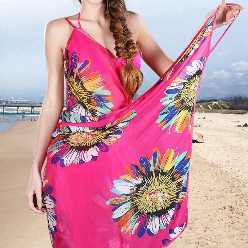 2023 Printed Cover-ups Sexy Beach Dress Women Halter Sling Chiffon Beach Towel Bikini Wrap Pareo Skirts Open-Back Swimwear
2023 Printed Cover-ups Sexy Beach Dress Women Halter Sling Chiffon Beach Towel Bikini Wrap Pareo Skirts Open-Back Swimwear