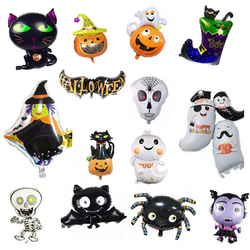 1pc Halloween Pumpkin Skull Spider Witch Aluminum Foil Balloons Halloween Balloon Decor Party Decoration Supplies Kids Toys 
1pc Halloween Pumpkin Skull Spider Witch Aluminum Foil Balloons Halloween Balloon Decor Party Decoration Supplies Kids Toys