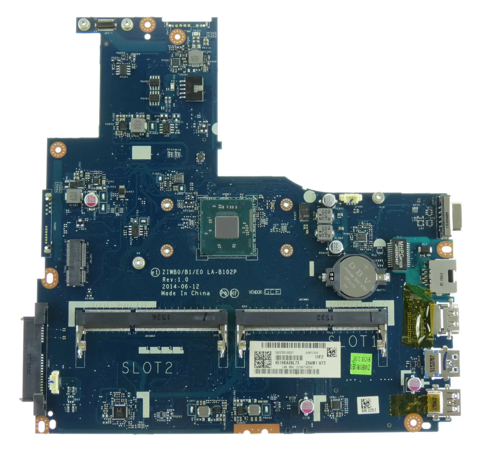 FOR Lenovo B50-30 Motherboard LA-B102P U78 Celeron Dual-Core N2840 5B20G90100
FOR Lenovo B50-30 Motherboard LA-B102P U78 Celeron Dual-Core N2840 5B20G90100