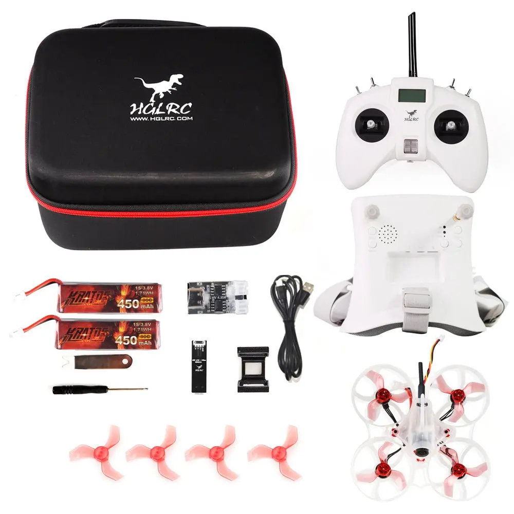 

HGLRC Petrel 75Whoop 1S 2S Brushless Indoor FPV Drone RTF Version HC8 Remote Controller 008DPRO FPV Video Glasses