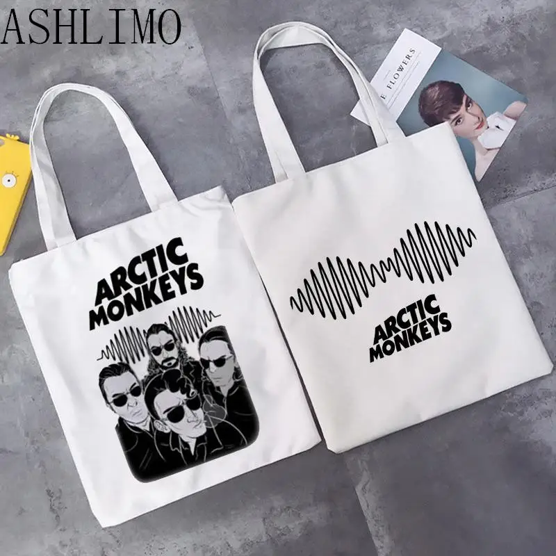 Arctic Monkeys Sound Wave Rock Band Women Shopping Bag Canvas Shopper Fashion Large Capacity Handbag Shoulder Bag Tote Beach Bag
Arctic Monkeys Sound Wave Rock Band Women Shopping Bag Canvas Shopper Fashion Large Capacity Handbag Shoulder Bag Tote Beach Bag