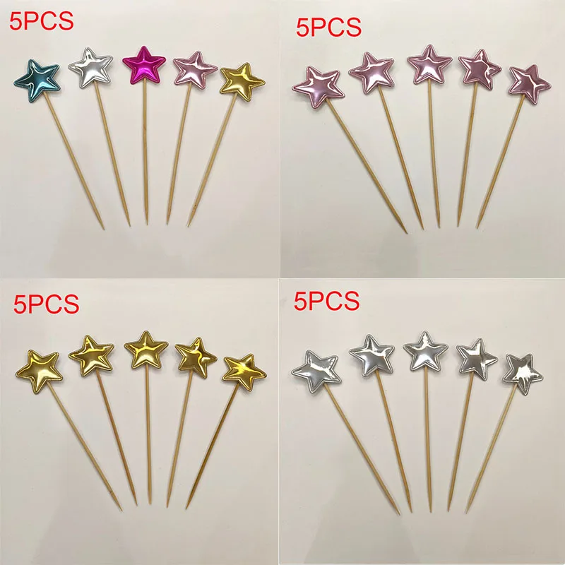 5Pcs/set Cake Insert Card Creative Five-pointed Star Crown Insert Cards For Birthday Party Cake Dessert Baking Cake Decoration
5Pcs/set Cake Insert Card Creative Five-pointed Star Crown Insert Cards For Birthday Party Cake Dessert Baking Cake Decoration